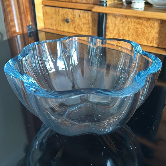 🔥HP🔥VTG Asta Stromberg /Strombergshyttan  Crystal Bowl 60s, Sweden, signed - Picture 6 of 14